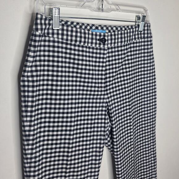 J McLaughlin black white gingham buffalo plaid cotton pants - 4 - Picture 2 of 6